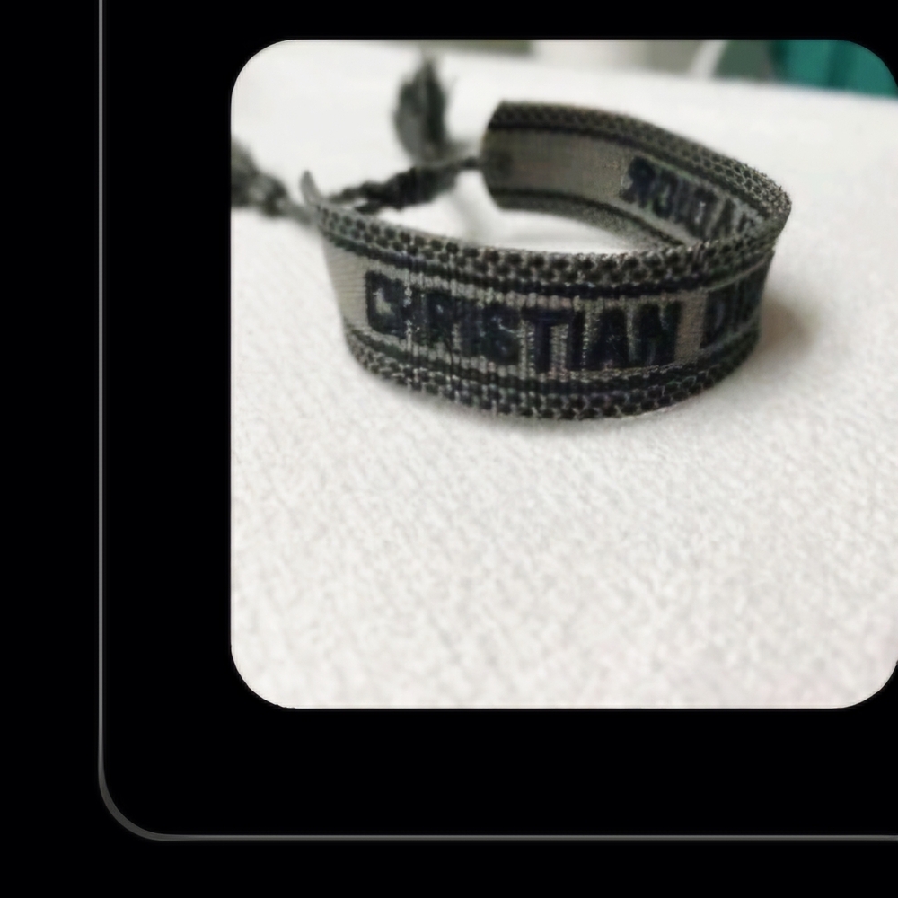 Dior Black and Gray Christian Bracelet